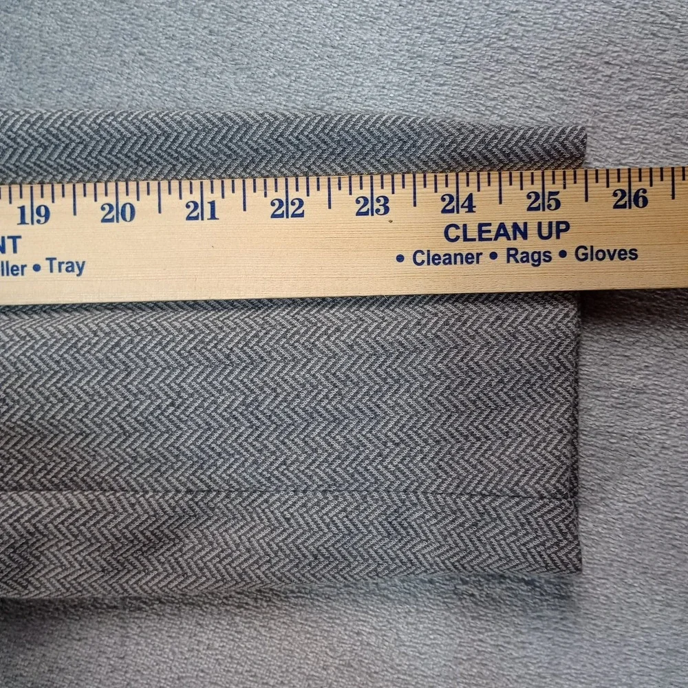 Preppy Office Sport Coat Mens L Grey Herringbone 2 Button Blazer Dark Academia